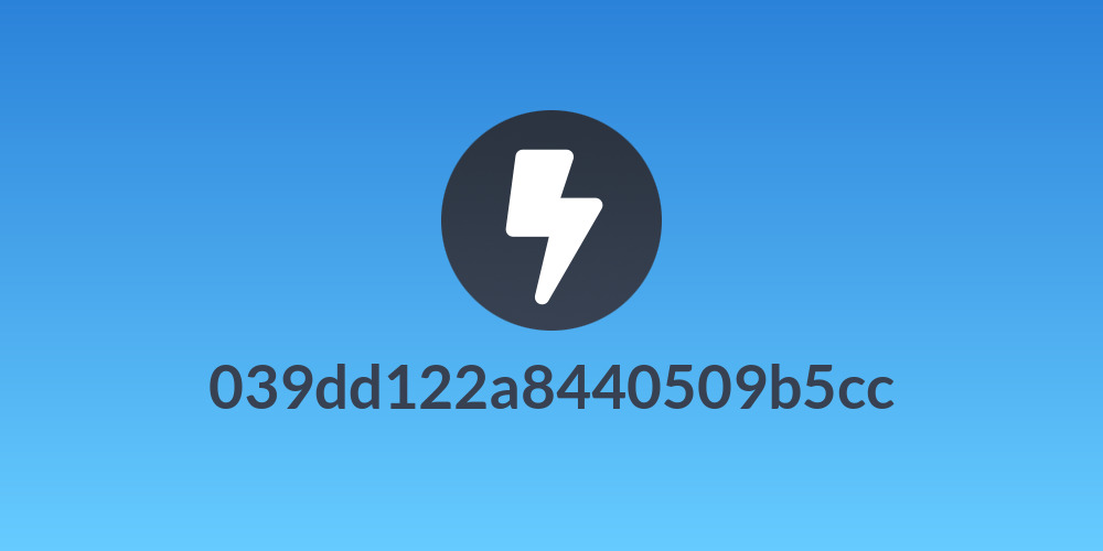 039dd122a8440509b5cc
