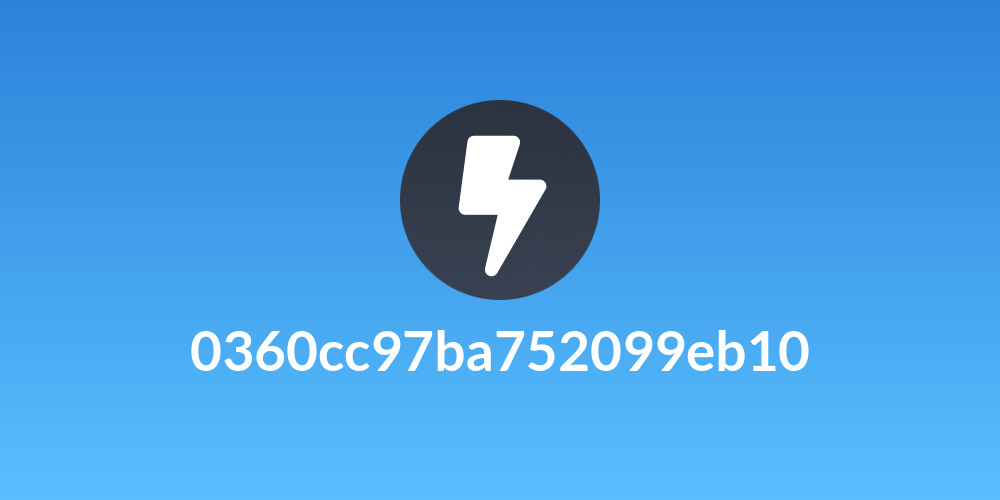 0360cc97ba752099eb10
