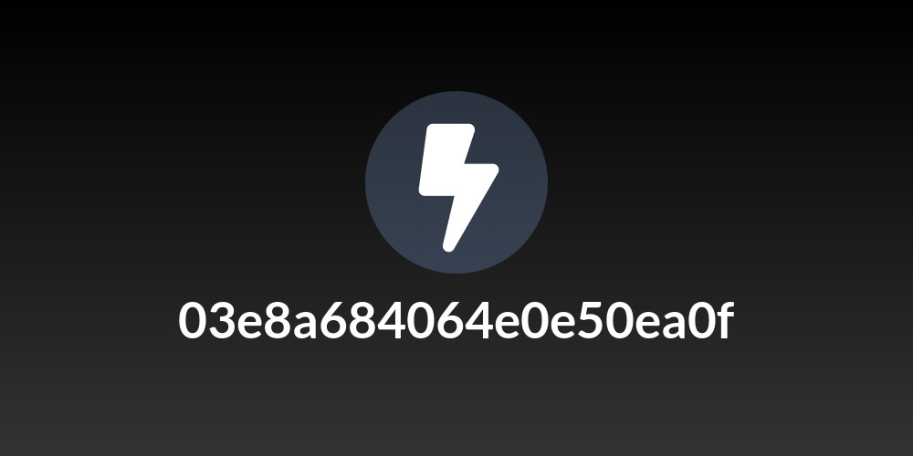 03e8a684064e0e50ea0f