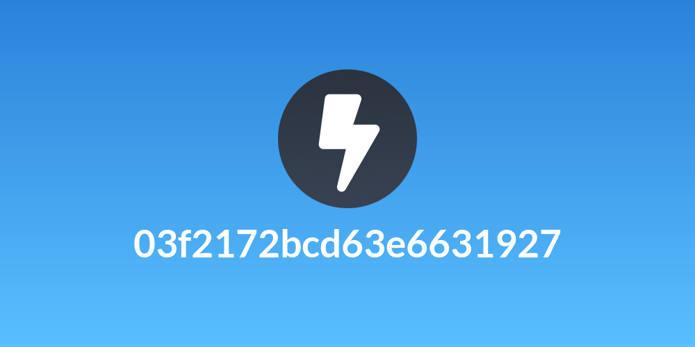 03f2172bcd63e6631927
