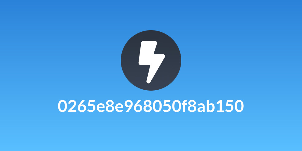 0265e8e968050f8ab150