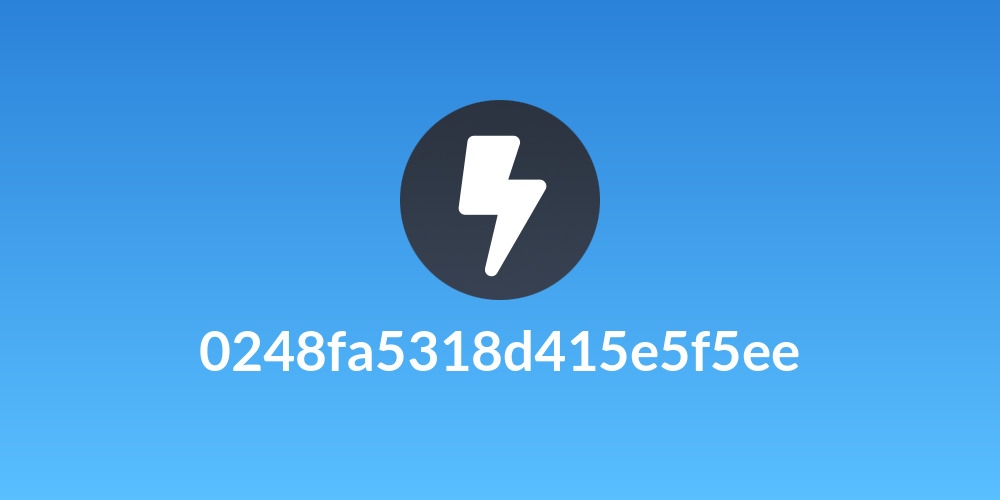 0248fa5318d415e5f5ee