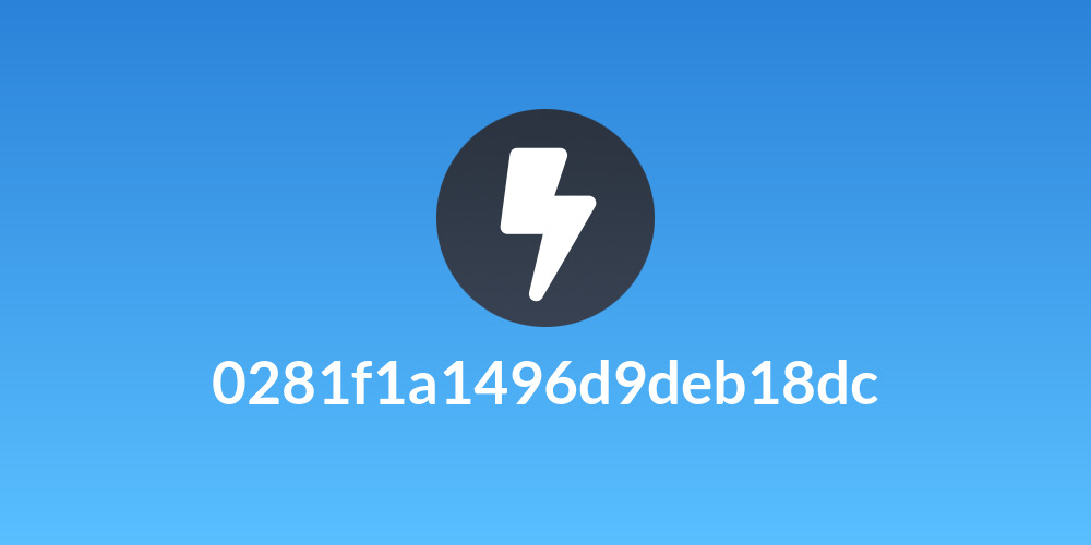 0281f1a1496d9deb18dc