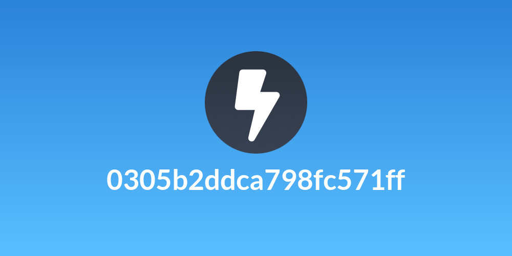 0305b2ddca798fc571ff