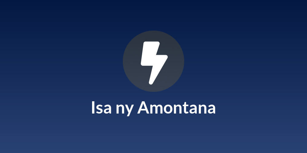 Isa ny Amontana