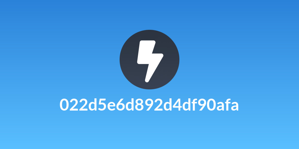 022d5e6d892d4df90afa