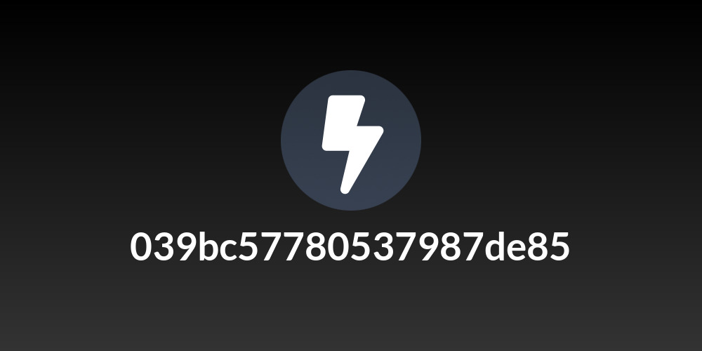 039bc57780537987de85