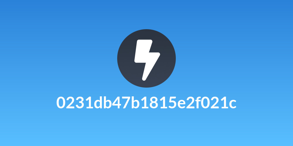0231db47b1815e2f021c