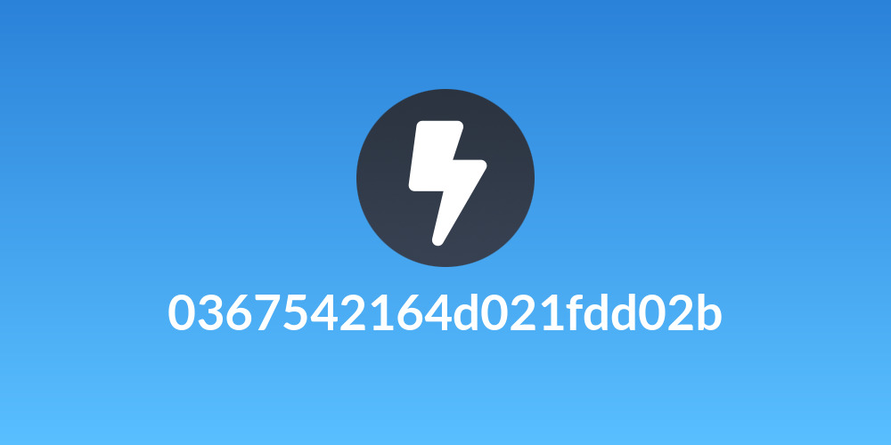 0367542164d021fdd02b