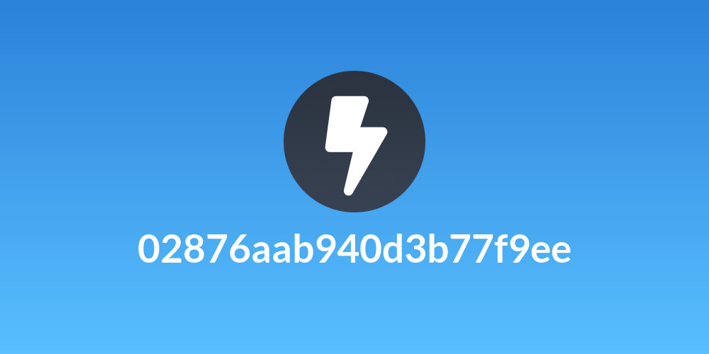 02876aab940d3b77f9ee