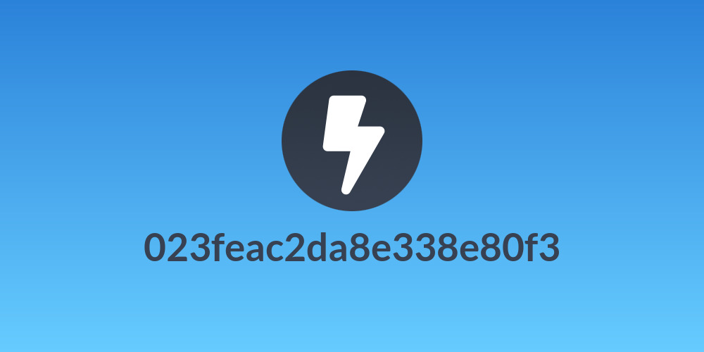 023feac2da8e338e80f3