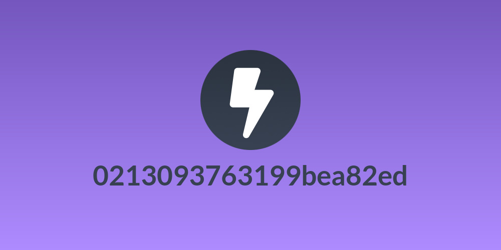 0213093763199bea82ed