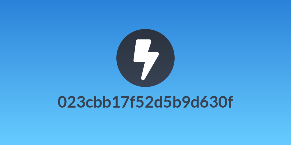023cbb17f52d5b9d630f
