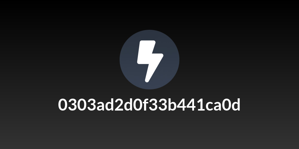 0303ad2d0f33b441ca0d