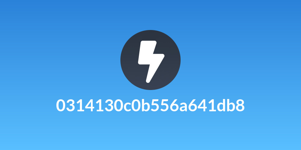 0314130c0b556a641db8