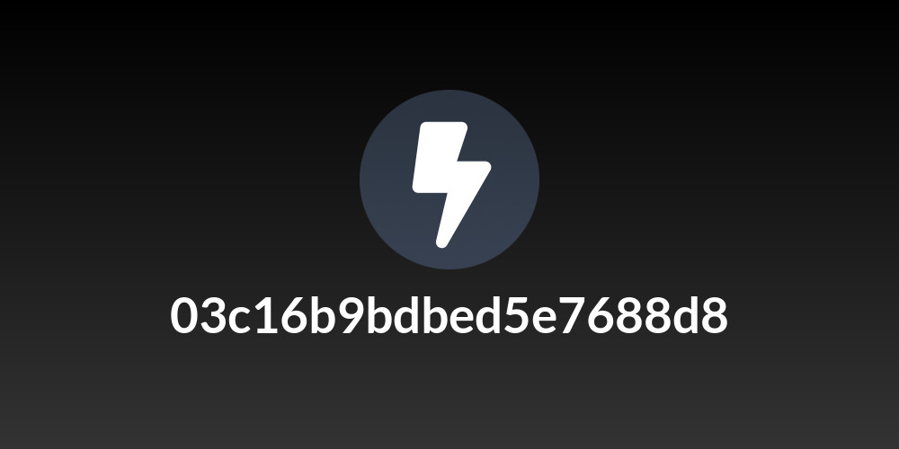 03c16b9bdbed5e7688d8