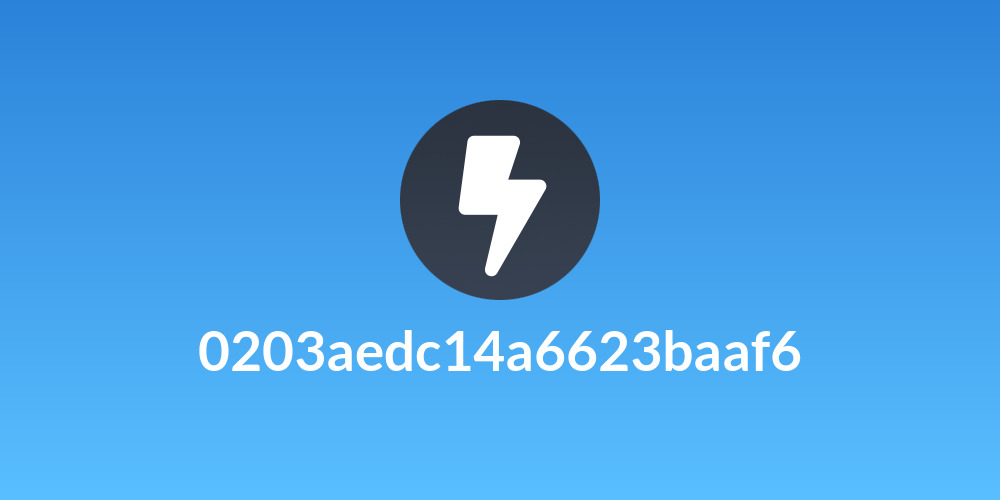 0203aedc14a6623baaf6