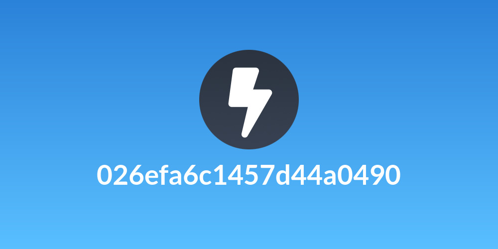 026efa6c1457d44a0490