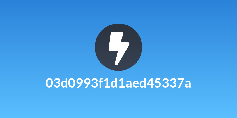 03d0993f1d1aed45337a