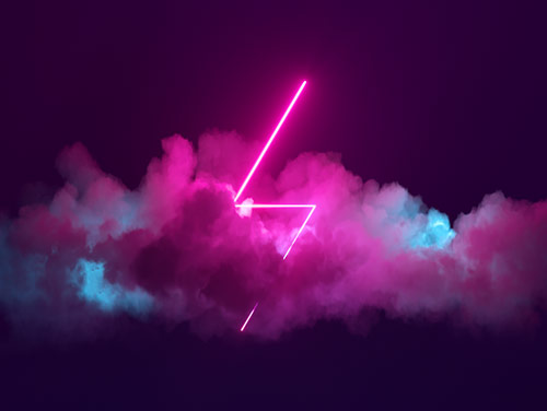 dual shape over clouds