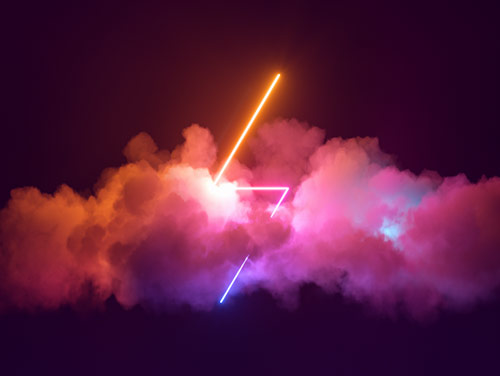 dual shape over clouds