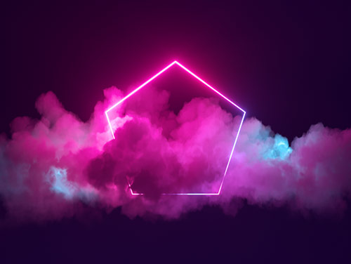 pentagon shape over clouds