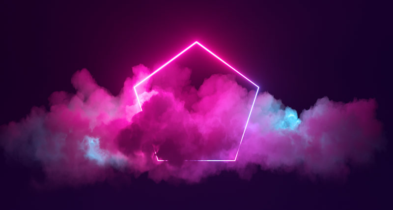 pentagon shape over clouds