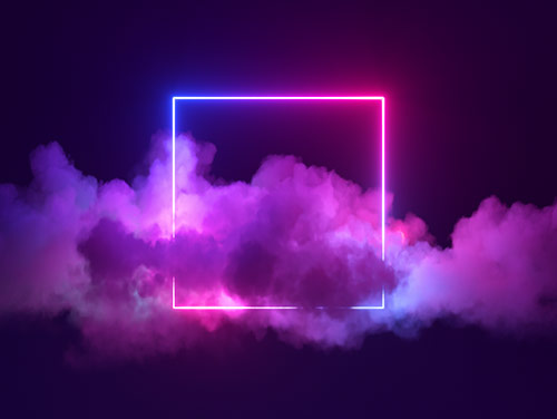 square shape over clouds