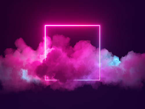 square shape over clouds