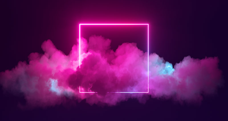 square shape over clouds