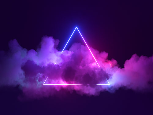 triangle shape over clouds