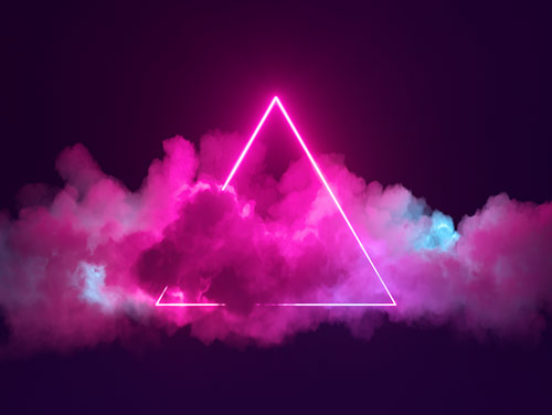 triangle shape over clouds