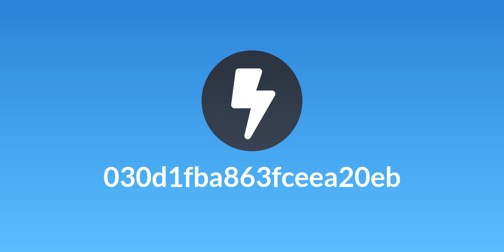 030d1fba863fceea20eb