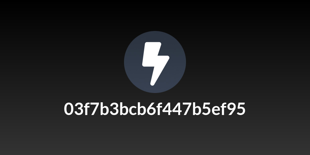 03f7b3bcb6f447b5ef95