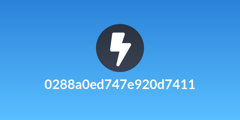 0288a0ed747e920d7411