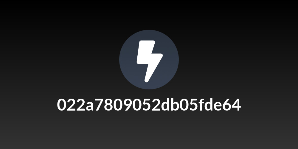 022a7809052db05fde64