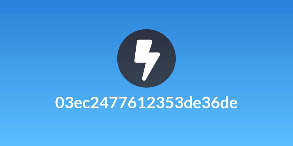 03ec2477612353de36de