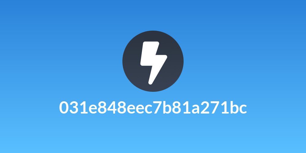 031e848eec7b81a271bc