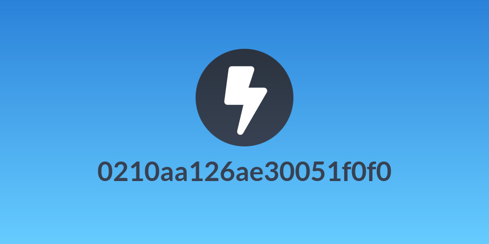 0210aa126ae30051f0f0