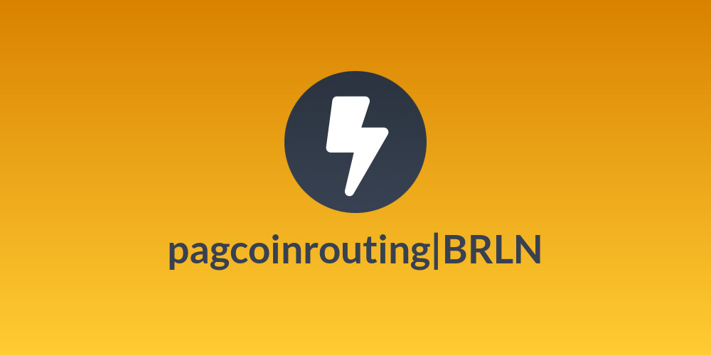 pagcoinrouting|BR⚡️LN