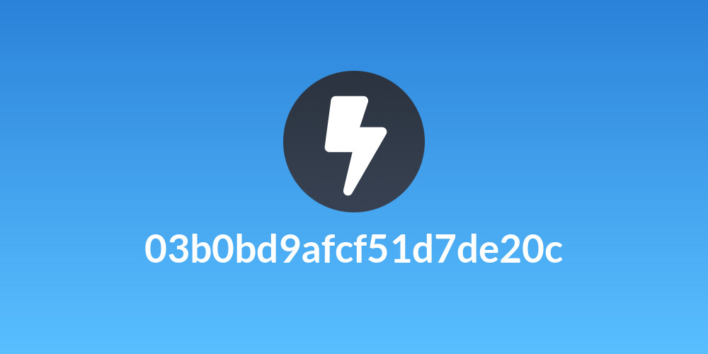 03b0bd9afcf51d7de20c