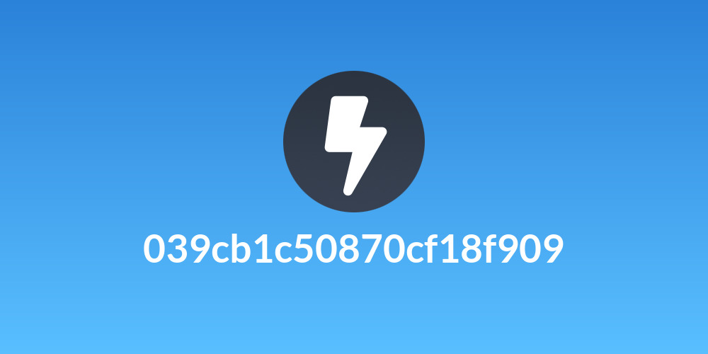 039cb1c50870cf18f909