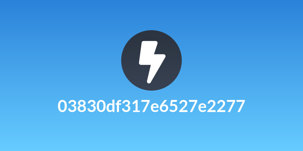 03830df317e6527e2277