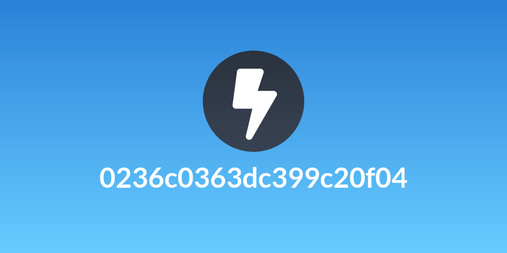 0236c0363dc399c20f04