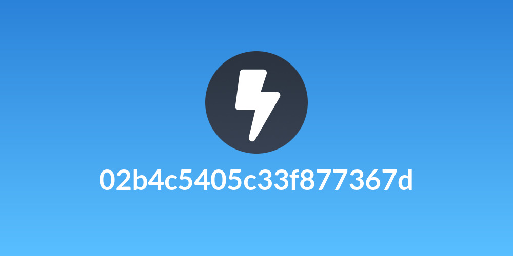 02b4c5405c33f877367d