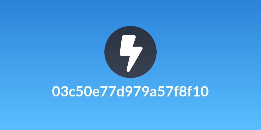 03c50e77d979a57f8f10